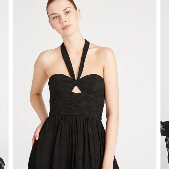 Elegant Black Halter Maxi Dress - Picture 5 of 10